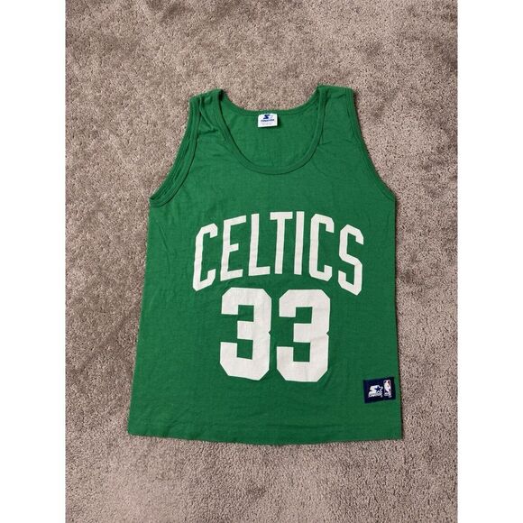 Larry Bird Celtics Warm Up Shirt Vintage Jersey Mens #33 Larry